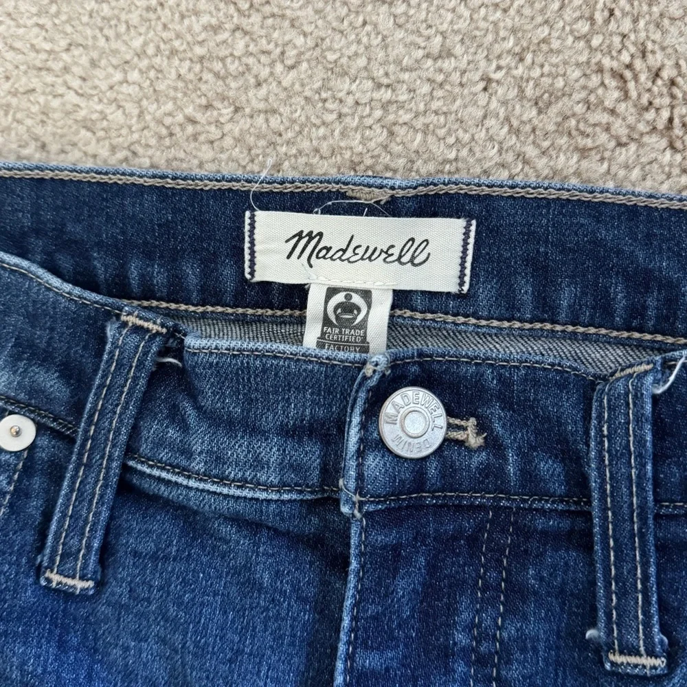 Madewell Slim Demi-Boot Jeans in Midwick Wash Size 31 Dark Blue Bootcut Jean - Picture 4 of 13